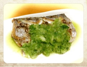 太刀魚の塩焼き緑酢掛けの画像