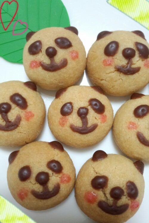 ♡子供が喜ぶ!!!簡単パンダクッキー♡の画像