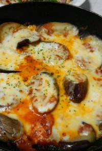 鉄板料理☆フライパンｄｅ茄子チーズ
