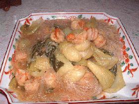 えびと青梗菜のピリ辛煮