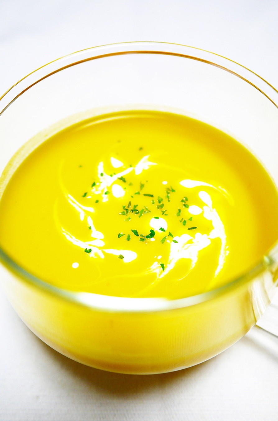 夏に！豆乳で作る☆かぼちゃの冷製スープの画像