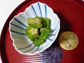 オクラの梅和え