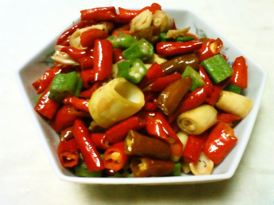 夏野菜の三色中華炒めの画像