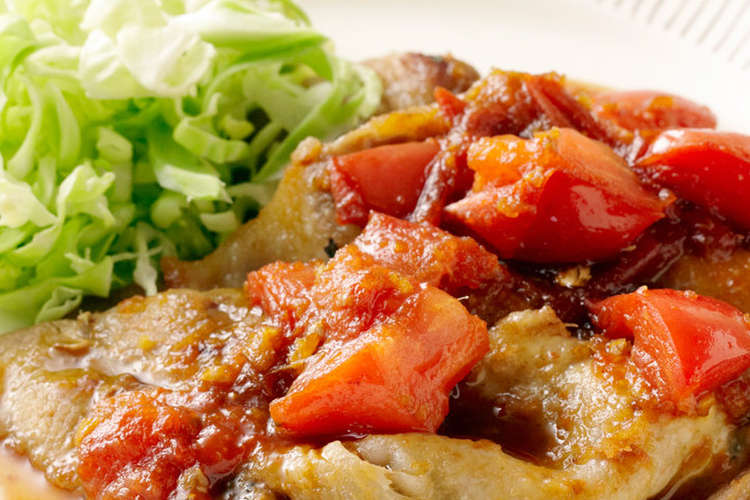 トマトの酸味が美味しい 豚肉の生姜焼き レシピ 作り方 By おいしいコープ クックパッド