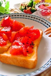 朝食＊ランチに♪ジューシートマトトースト