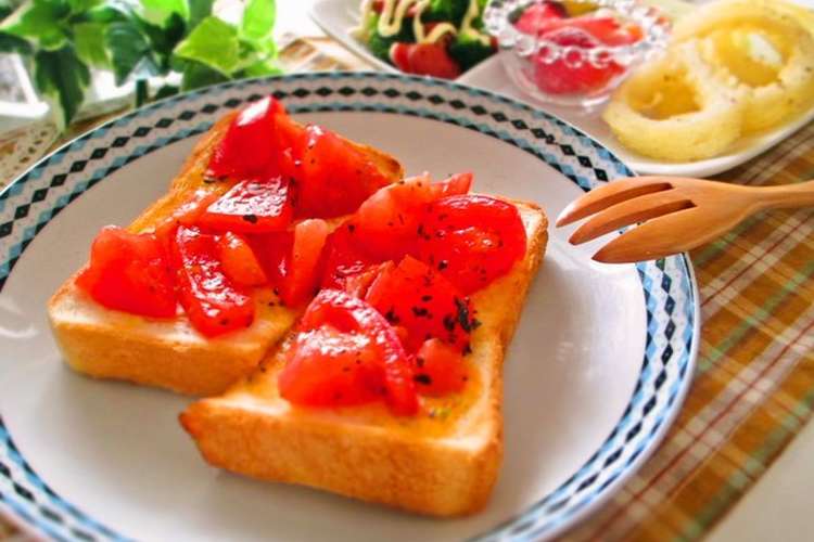 朝食 ランチに ジューシートマトトースト レシピ 作り方 By Marrietty クックパッド 簡単おいしいみんなのレシピが354万品