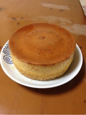 バレンタイン♡二層に分かれるプリンケーキ