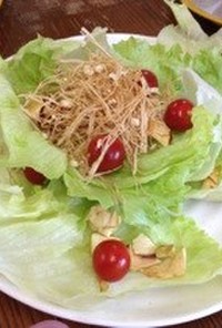 乾燥えのき⭐干しえのきトッピングサラダ
