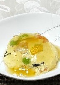 レンジで１分♪　豆腐と卵で擬製豆腐