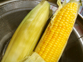 お水1cmで!甘いとうもろこしの茹で方