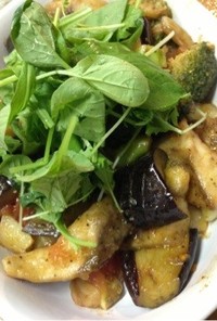 夏野菜と白身魚の炒め物 バルサミコ風味