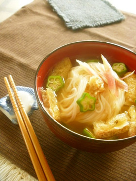 夏も冬も☆薬味そうめんみそ汁