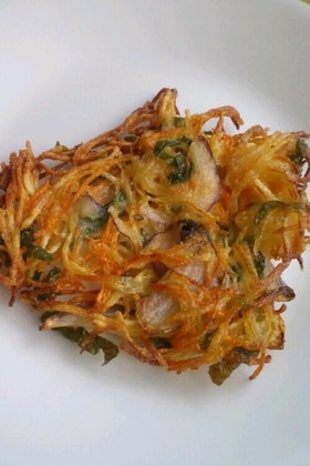 カリカリっサクっ☆簡単野菜のかき揚げ