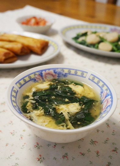 簡単＊モロヘイヤの中華スープの写真