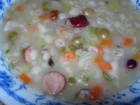 繊維たっぷり押し麦のスープ