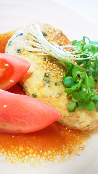 大人気☆鶏挽き肉の大葉和風ハンバーグの写真