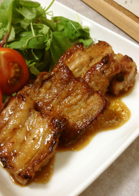 豚バラ肉のバルサミコソテー