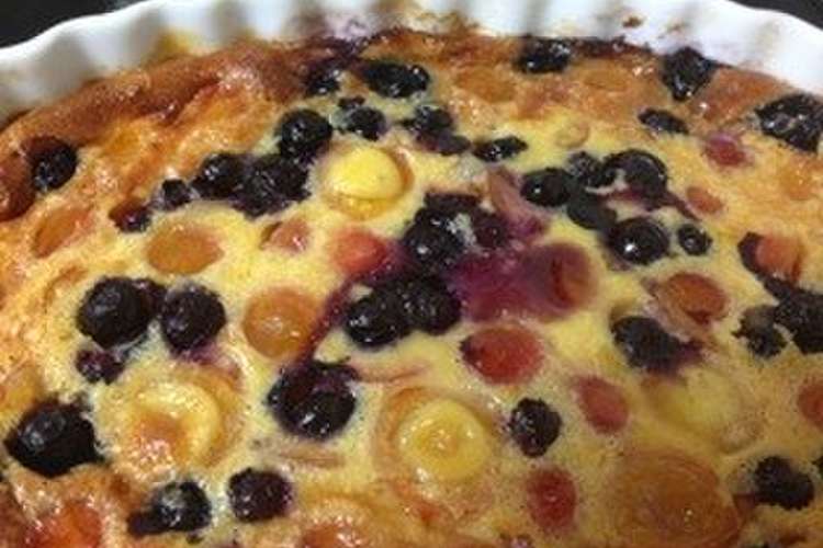 さくらんぼとブルーベリーのクラフティ レシピ 作り方 By コノmama クックパッド