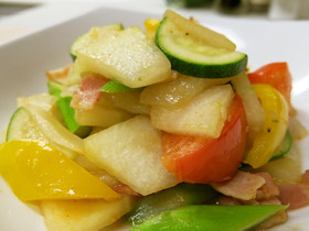 とうがんと夏野菜の彩り炒め