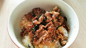 焼き肉丼!漬け込みダレにも!