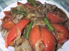 トマトと牛肉の炒め煮・中華風