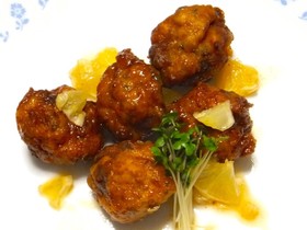 肉団子のレモンはちみつ風味