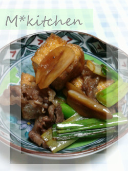 焼肉のタレで☆がっつり簡単♡肉豆腐の画像
