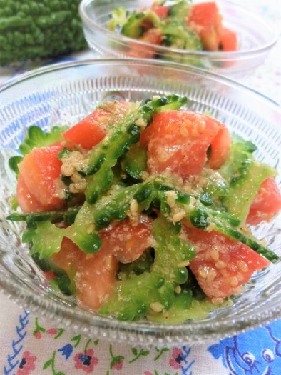 ☀ゴーヤとトマトの酢の物☀健康サラダの写真