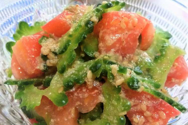 ゴーヤとトマトの酢の物 健康サラダ レシピ 作り方 By Rie Tin クックパッド