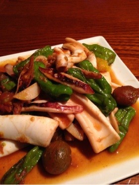 イカと夏野菜のXO醬炒めの画像