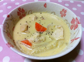 まるでシチュー?なんちゃって豆乳スープ♡