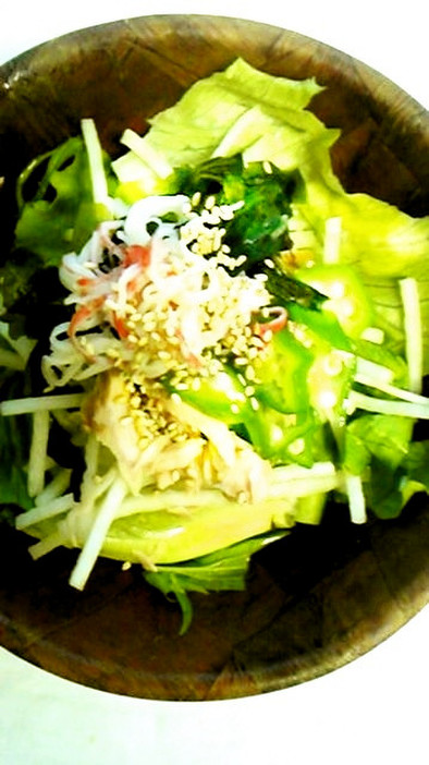 ☆超簡単☆オクラ大根の海藻サラダの写真