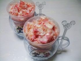 冷え冷え♪トマトと苺のベジタブルかき氷