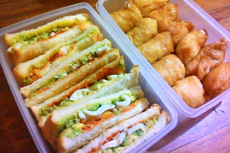 ドライブ弁当 サンドイッチとおいなりさん レシピ 作り方 By ポテチ犬 クックパッド 簡単おいしいみんなのレシピが366万品