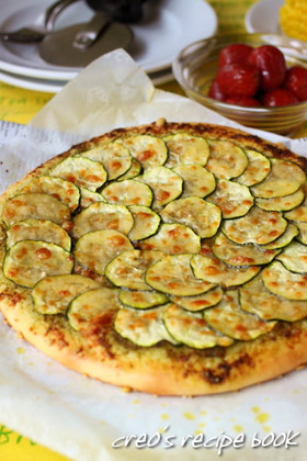 ズッキーニのピザボートのレシピ