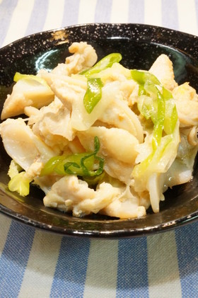 ヤゲン軟骨の簡単ネギ塩炒め。