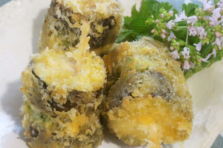 茄子の大葉チーズのはさみ揚げ レシピ 作り方 By キラリンっち クックパッド 簡単おいしいみんなのレシピが360万品