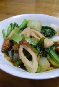白菜と小松菜とちくわの煮浸し