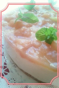桃の季節到来☆豆腐ヨーグルトでデザート4