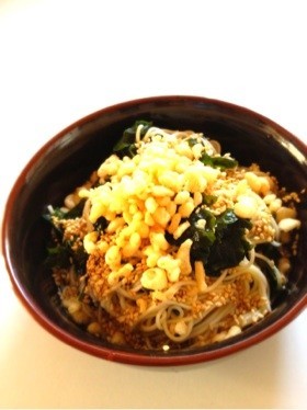 たぬきワカメ素麺の画像