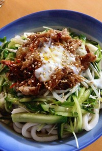 夏バテ予防☆甘辛豚の冷やしうどん