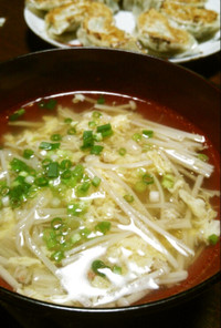 エノキ入り☆かにたま中華スープ