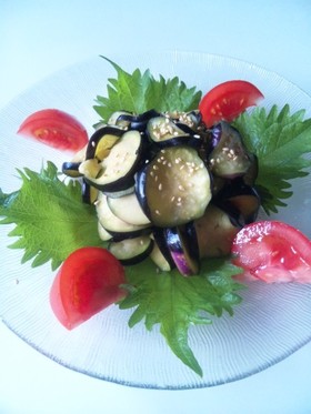 茄子の辛子醤油和え