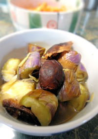 小さな野菜のおかず★茄子と干し椎茸の煮物