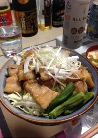 豚味噌丼(=ﾟωﾟ)ﾉ
