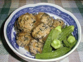 ひじき肉だんごの甘あんかけ