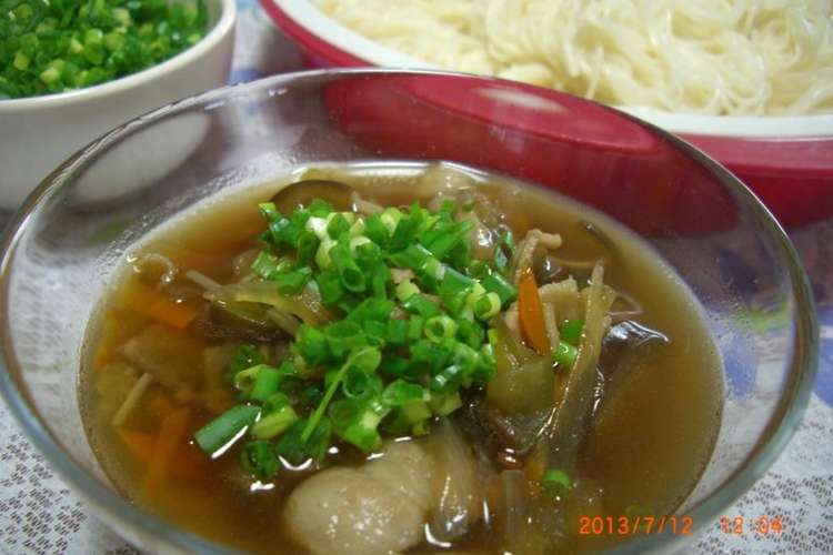 野菜たっぷり素麺つゆ レシピ 作り方 By Akko Yan クックパッド 簡単おいしいみんなのレシピが354万品