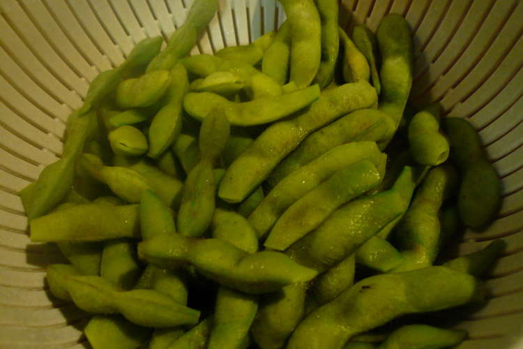枝豆の茹で方 丹波黒豆大豆に挑戦 レシピ 作り方 By Fufufunoko クックパッド