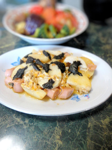 長芋と魚肉ソーセージのチャンプルーの画像