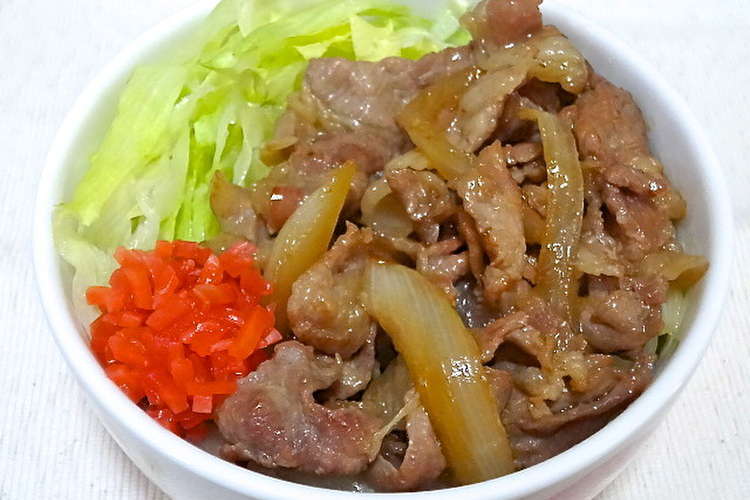 丼 めんつゆ 豚